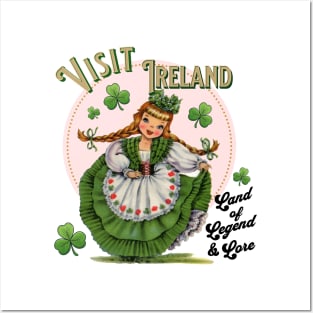 "Visit Ireland" vintage-inspired t-shirt Posters and Art
